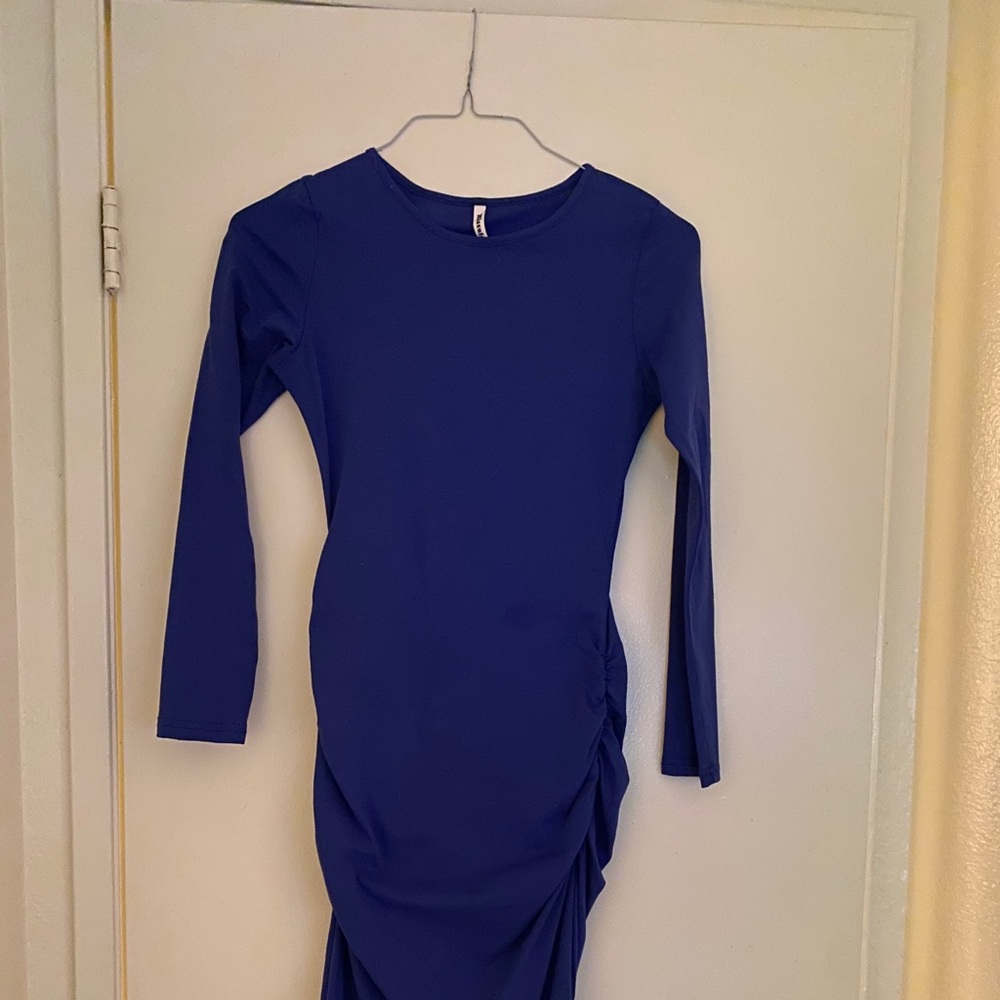 Royal blue fitted dress